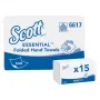 SCOTT ESSENTIAL handdoeken 1-laags, wit, klein, interfold | 21 x 20 cm